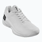 Buty sportowe męskie - Buty do tenisa męskie Wilson Rush Pro 4.0 white/white/black - miniaturka - grafika 1