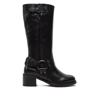 Kozaki damskie - Kozaki Bronx New-Camperos 14291-AA 01 Czarny - miniaturka - grafika 1