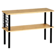 Półki do salonu - Dwupoziomowa półka kuchenna z bambusa 55 x 20 x h38 cm - miniaturka - grafika 1
