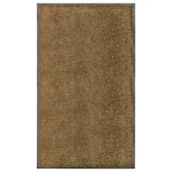 Wycieraczki - vidaXL Wycieraczka z możliwością prania, brązowa, 90 x 150 cm - miniaturka - grafika 1