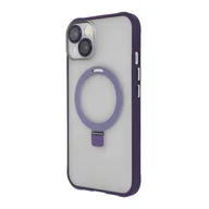 Etui i futerały do telefonów - Etui TECTO SHIELD Ring Secure Mag do Apple iPhone 15 Przezroczysto-fioletowy - miniaturka - grafika 1