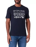 Koszulki męskie - s.Oliver Męski T-shirt z krótkim rękawem, niebieski, M - miniaturka - grafika 1