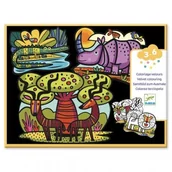 Zabawki kreatywne - Djeco Welwetowe kolorowanki Zwierzątka Sawanny - miniaturka - grafika 1