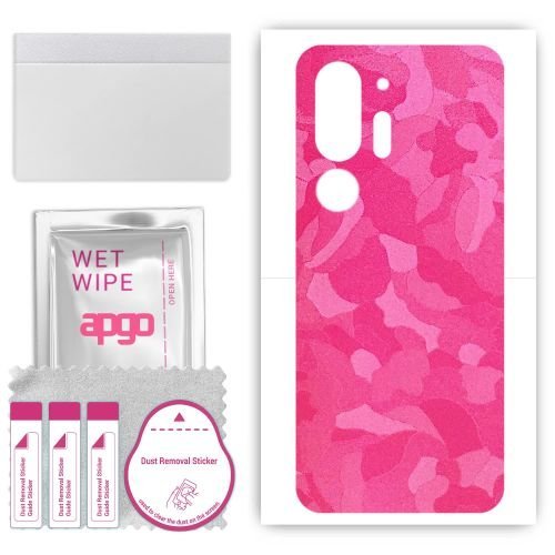 folia naklejka skórka strukturalna na TYŁ do HTC U24 Pro - Moro Camo Różowy - apgo SKINS