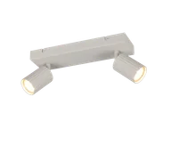 Lampy ścienne - SOKA 867700276 listwa ze spotami kaszmirowe ryflowane tuby 2xGU10 - miniaturka - grafika 1