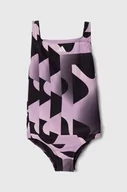 Stroje kąpielowe dla dziewczynek - adidas Performance jednoczęściowy strój kąpielowy dziecięcy kolor fioletowy - miniaturka - grafika 1