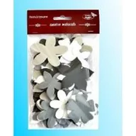 Zabawki kreatywne - Galeria Hobby Kwiatki czarno-szaro-białe 60 szt. - miniaturka - grafika 1