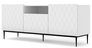 Szafka rtv biały mat + czarna rama T8-Z57 - Szafki RTV Szafka rtv biały mat + czarna rama T8-Z57 - Szafki RTV - miniaturka - grafika 1