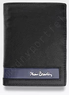 Portfele - Pierre Cardin, Portfel skórzany męski, Tilak26 331, czarny/niebieski, ochrona RFID - miniaturka - grafika 1
