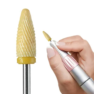 Frez żółty ceramiczny LONG BULLET XF bardzo delikatny (żółty) - Frezarki do paznokci - miniaturka - grafika 1