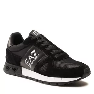 Sneakersy EA7 Emporio Armani X8X151 XK354 A120 Black+White - Półbuty męskie - miniaturka - grafika 1