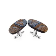 Spinki do mankietów i krawatów - Spinki do mankietów Pietersyt (S1025) Srebro [925] - miniaturka - grafika 1