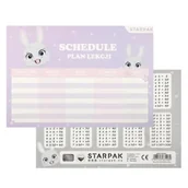 Szkolne artykuły papiernicze - Plan lekcji z tabliczką mnożenia Rabbit (25szt) - STARPAK - miniaturka - grafika 1