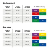 Podnóżki, podpórki, podkładki - Krzesło szkolne YNGVE, płozy, biały, jesion, W 610 mm - miniaturka - grafika 1