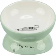 Miski dla kotów - Trixie Trixie Miska Ceramiczna dla Kota Podwyższona 150ml 13cm - miniaturka - grafika 1