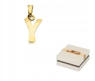 Wisiorki - Złoto 585 Złota Literka Y litera wisiorek zawieszka 14 karatów ZZ101 - miniaturka - grafika 1
