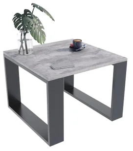 Loftowy Kwadratowy Stolik Kawowy Beton + Czarny S6-G00 - Ławy i stoliki kawowe Loftowy Kwadratowy Stolik Kawowy Beton + Czarny S6-G00 - Ławy i stoliki kawowe - miniaturka - grafika 1