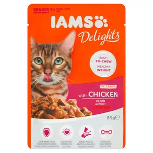 Iams Cat Senior All Breeds Chicken In Gravy Pouch 85 g - Mokra karma dla kotów - miniaturka - grafika 1