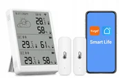 Stacje pogodowe - Cyfrowa stacja pogodowa Wifi Wewnętrzny termometr zewnętrzny Higrometr Tuya - miniaturka - grafika 1