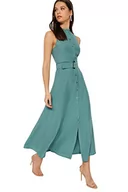 Koszule damskie - Trendyol Koszula damska o regularnym kroju tkana sukienka, Miętowy, 38 - miniaturka - grafika 1