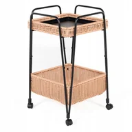 Pozostałe meble ogrodowe - Mobilny barek ogrodowy z technorattanu Teon Meven 44 x 44 x 75 cm - miniaturka - grafika 1