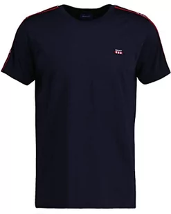 GANT Męski t-shirt na ramię, niebieski (Evening Blue), standardowy, niebieski (Evening Blue), XS - Koszulki męskie - miniaturka - grafika 1