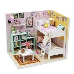 Habarri Habarri Miniaturowy domek Pokój Julii i Oliwki M020 - Zabawki kreatywne - miniaturka - grafika 1
