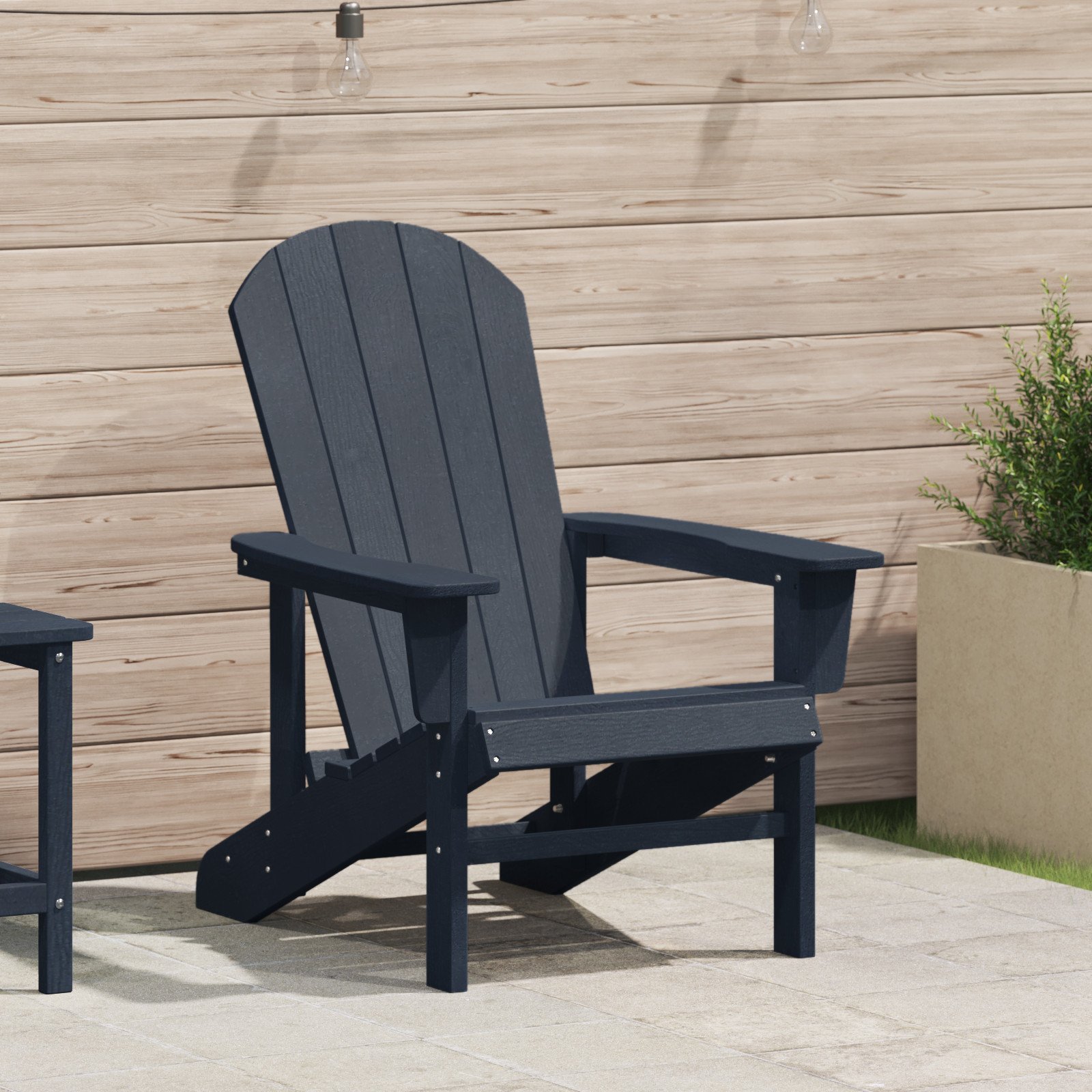 vidaXL Fotel Adirondack Granatowy 74x82x91 cm HDPE