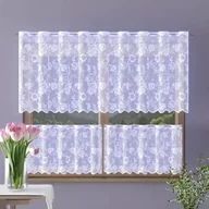 Firany - Zazdrostka żakardowa metrażowa Jurema wys. 100cm biała A124 - 100 cm - miniaturka - grafika 1