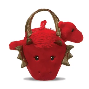 Maskotka pluszowa czerwony smok w torebce 20 cm - Maskotki i pluszaki - miniaturka - grafika 1