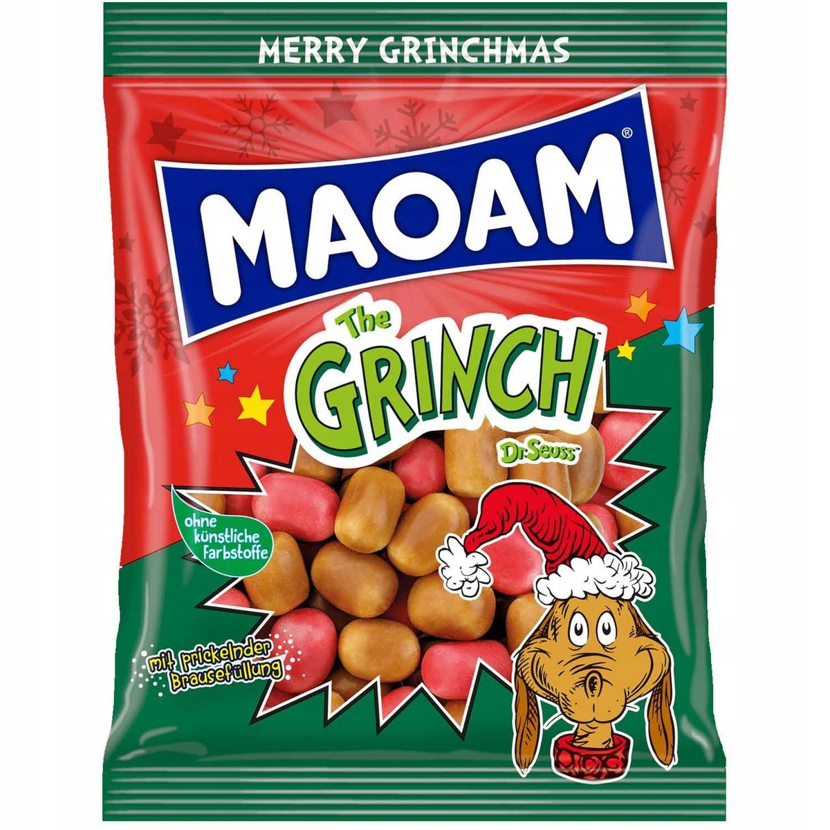 Maoam The Grinch Cola Wiśnia Świąteczna Edycja z Niemiec