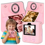 Aparaty natychmiastowe - Aparat Natychmiastowy dla dzieci Fotograficzny Kolor Menu pl kamera +Wkłady - miniaturka - grafika 1