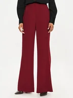 Spodnie damskie - Calvin Klein Spodnie materiałowe K20K207155 Czerwony Wide Leg - miniaturka - grafika 1