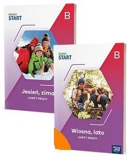 Pewny start. Poziom B. Zestaw. Karty pracy. Jesień, zima, wiosna, lato - Podręczniki dla szkół podstawowych - miniaturka - grafika 1
