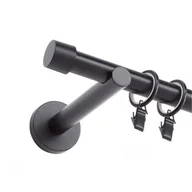 Karnisze - Karnisz pojedynczy Zaślepka 19 mm 240 cm czarny mat - miniaturka - grafika 1