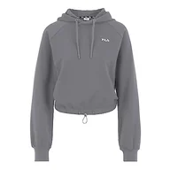 Bluzy damskie - FILA Damska bluza z kapturem BAALBERGE Cropped Hoody, Night Owl, XS, Night Owl, XS - miniaturka - grafika 1