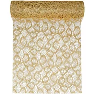 Obrusy i serwetki - SANTEX Bieżnik "Koronkowy, złoty", poliester, SANTEX, 500x28  SX5086-3 - miniaturka - grafika 1