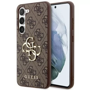 Etui GUESS 4G Big Metal Logo do Samsung Galaxy S24 Brązowy - Etui i futerały do telefonów - miniaturka - grafika 1
