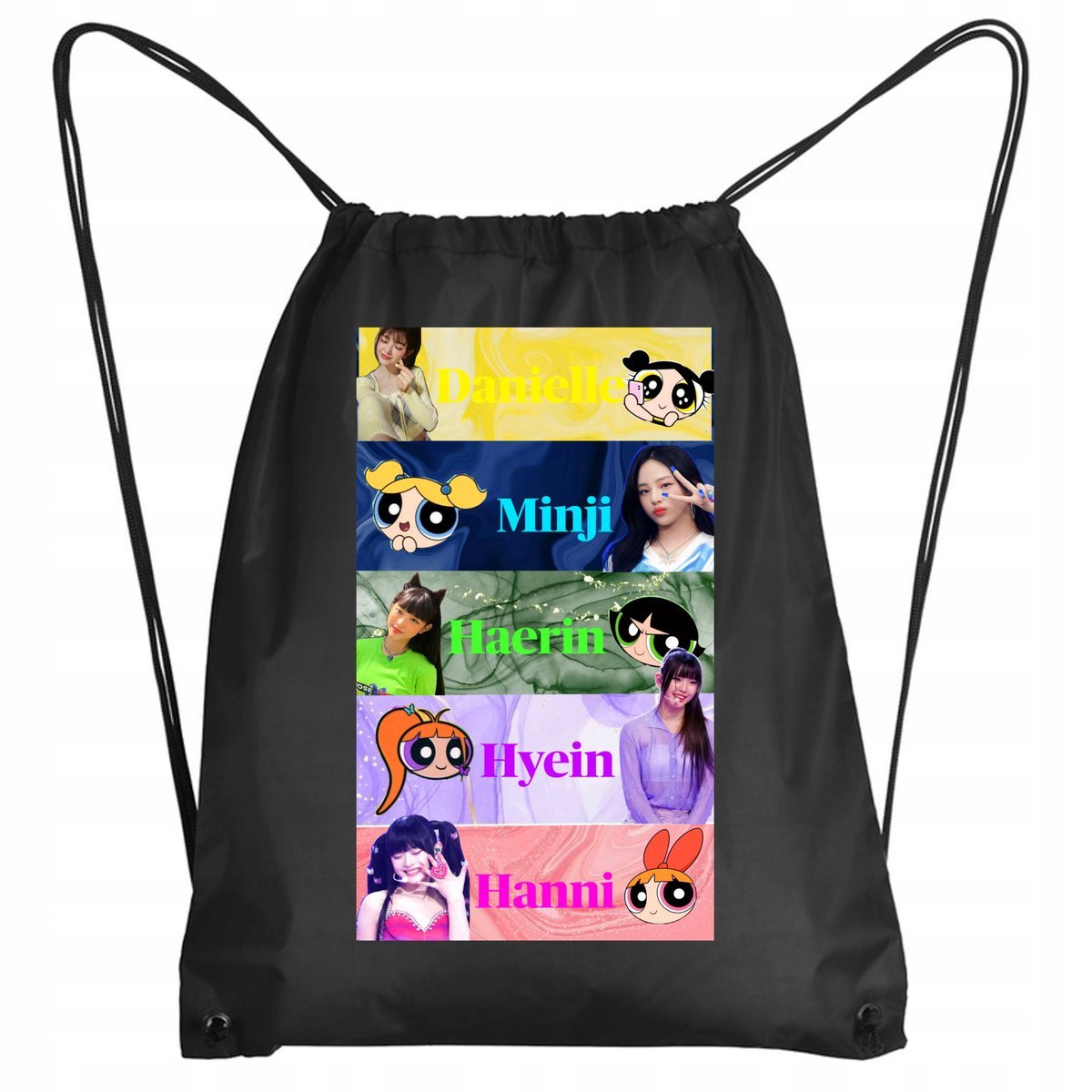 PLECAK NEWJEANS WOREK K-POP NWJNS PREMIUM CZARNY P368