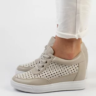 M.Daszyński Białe sneakersy damskie M.DASZYŃSKI SA143-15 - M.Daszyński - Sneakersy damskie - miniaturka - grafika 1