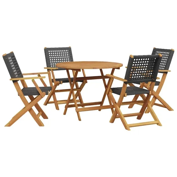 Zestaw mebli ogrodowych Akacja Black 90x75 cm