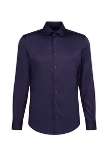 Seidensticker Męska koszula slim fit z długim rękawem, granatowy, 42 - Koszule męskie - miniaturka - grafika 1