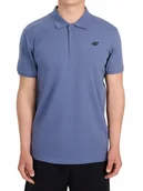 Koszulki męskie - Męska koszulka polo 4F PTSM0770 denim 32S M - miniaturka - grafika 1