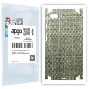 Folia naklejka skórka strukturalna na TYŁ+BOKI do Apple iPhone 7 Plus -  Tkanina Lniana - apgo SKINS - Szkła hartowane na telefon - miniaturka - grafika 1