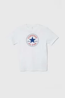 Koszulki dla chłopców - Converse t-shirt dziecięcy kolor biały z nadrukiem - grafika 1