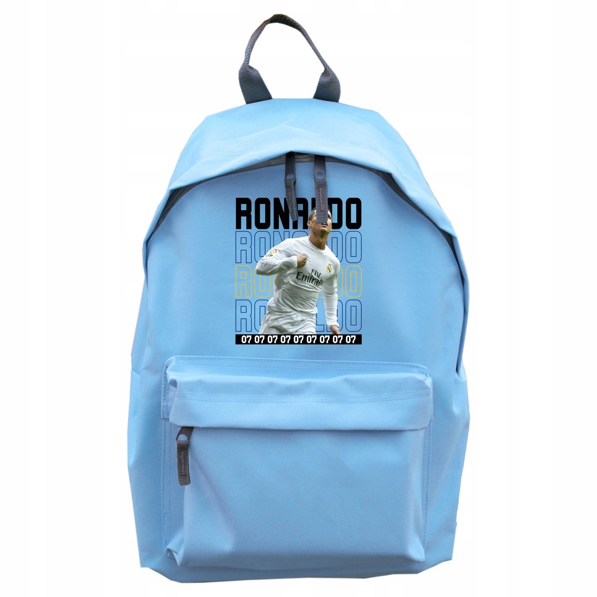 PLECAK SZKOLNY Niebieski Na Prezent Dla Fana RONALDO Piłkarze Wzory