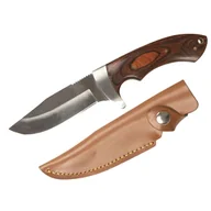 Noże - Nóż myśliwski survivalowy Mil-Tec stal 105mm + etui skóra - miniaturka - grafika 1
