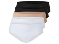 Majtki damskie - esmara® Hipstery damskie cięte laserowo, 5 par (Czarny/beżowy/biały, XS (32/34)) - miniaturka - grafika 1