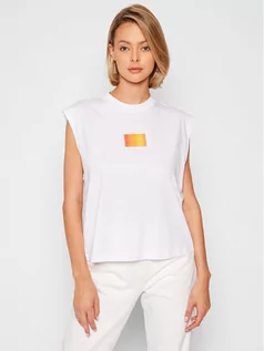 Koszulki i topy damskie - Calvin Klein Jeans T-Shirt J20J216540 Biały Relaxed Fit - grafika 1