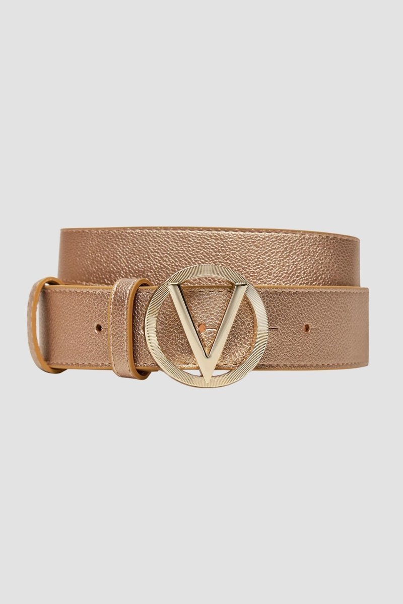 VALENTINO Złoty pasek damski Hampton XS